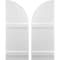 Ekena Millwork Americraft 6-Board (2 Batten) Wood Joined Board-n-Batten Shutters w/ Arch Top, ARW101BQ621X77WHH, PR ARW101BQ621X77WHH - alternate 1